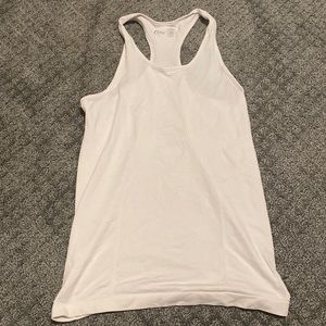 white athletic tank top